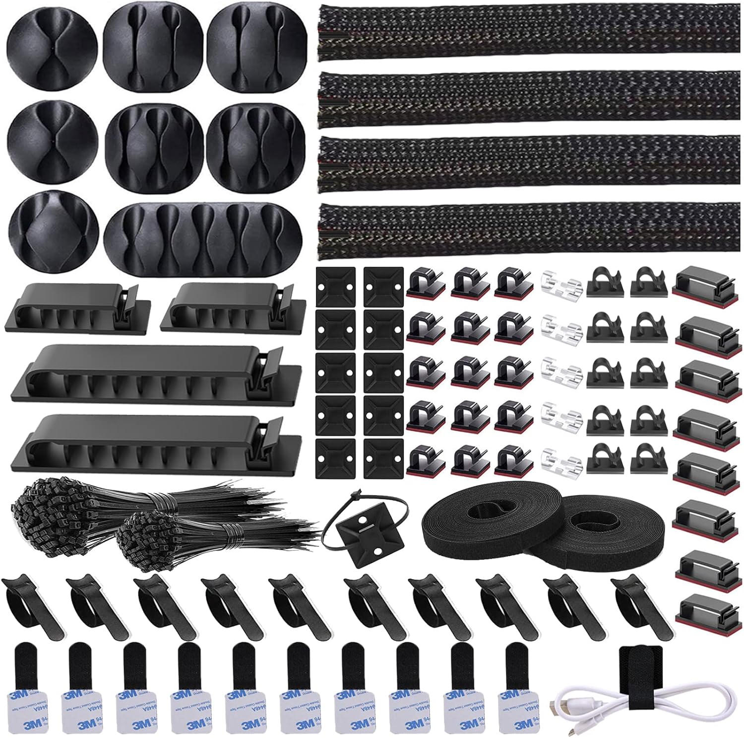 Ultimate Cable Management Kit: 311pcs DRIVUU