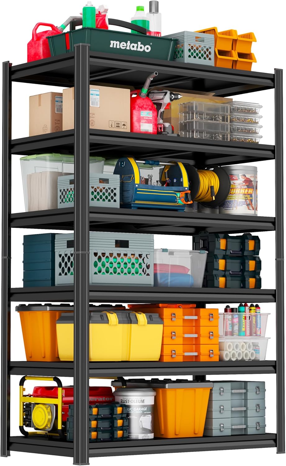 78 H Metal Shelving Unit for Heavy Duty Garage Storage Needs