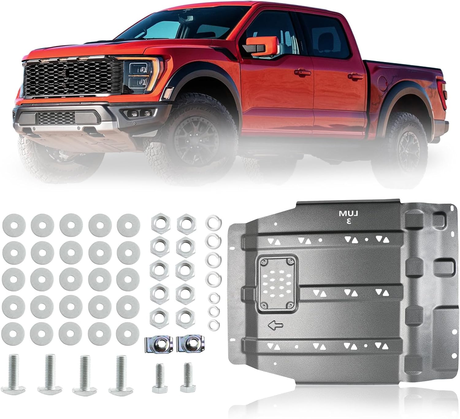High-Strength Steel Transmission Skid Plate for Ford F150 2015-2022