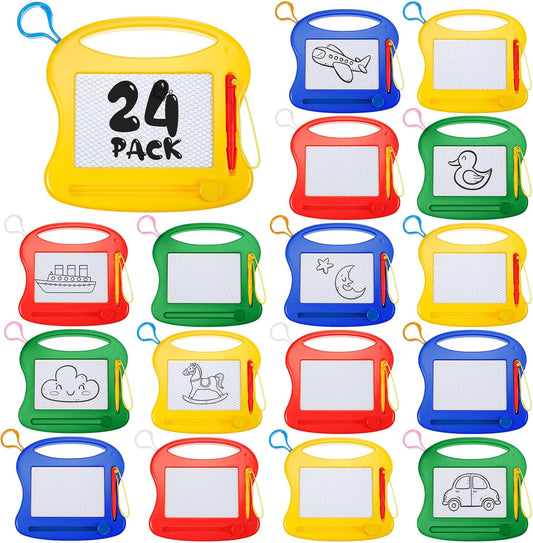 24 Pack Mini Magnetic Drawing Board for Kids - Fun and Creative