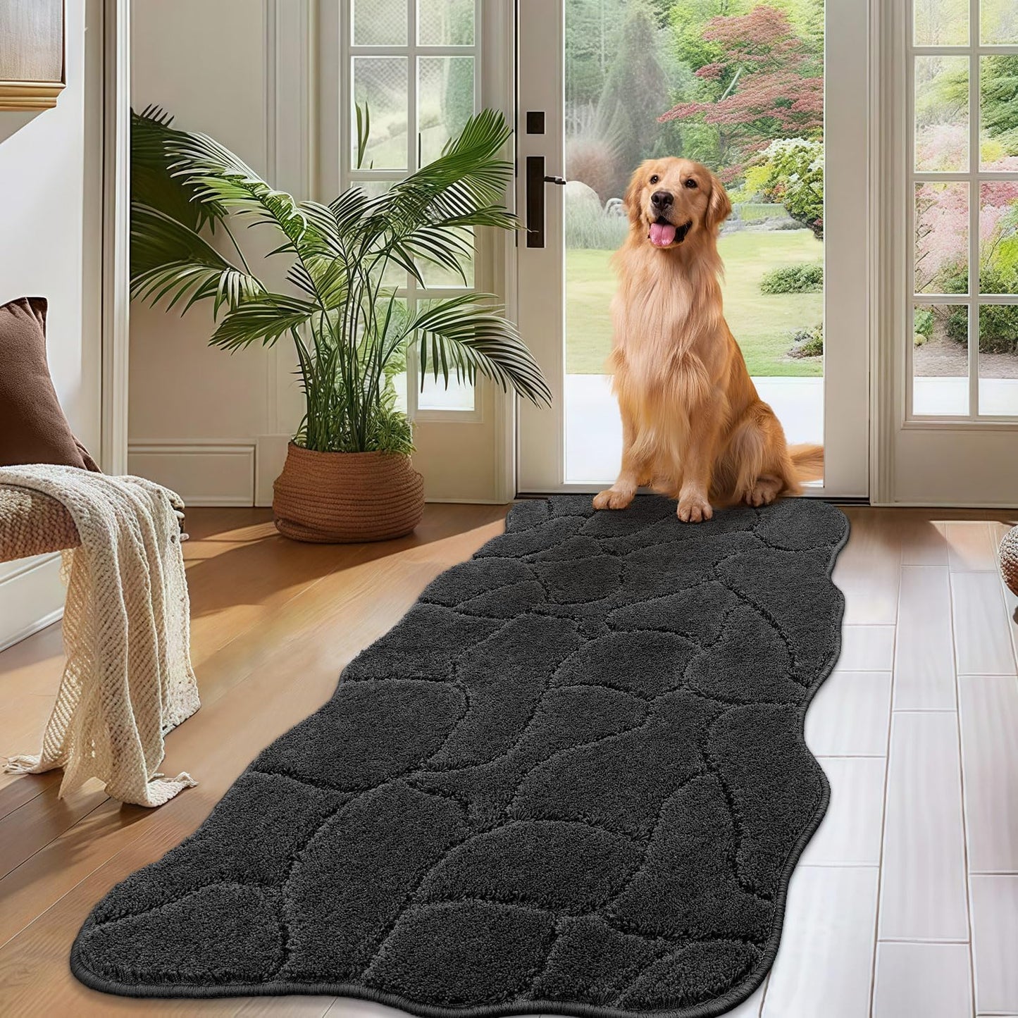 Large Dog Door Mat for Muddy Paws - Absorbent & Non-Slip