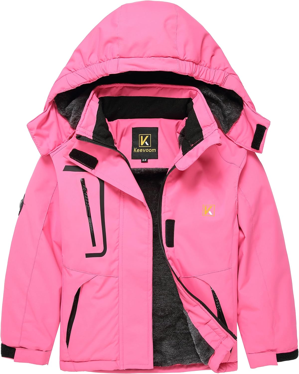 Keevoom Girl's Ski Jacket - Warm Thick Snow Coat for Kids