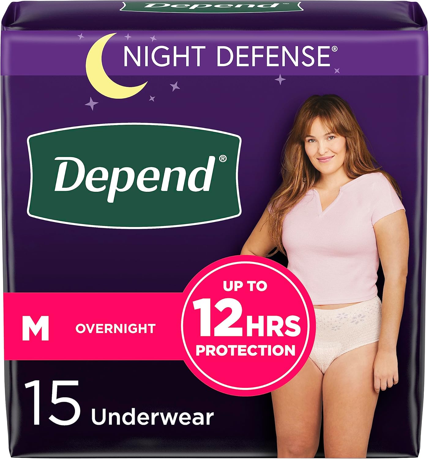 Depend Night Defense Women's Incontinence Underwear - Overnight Protection