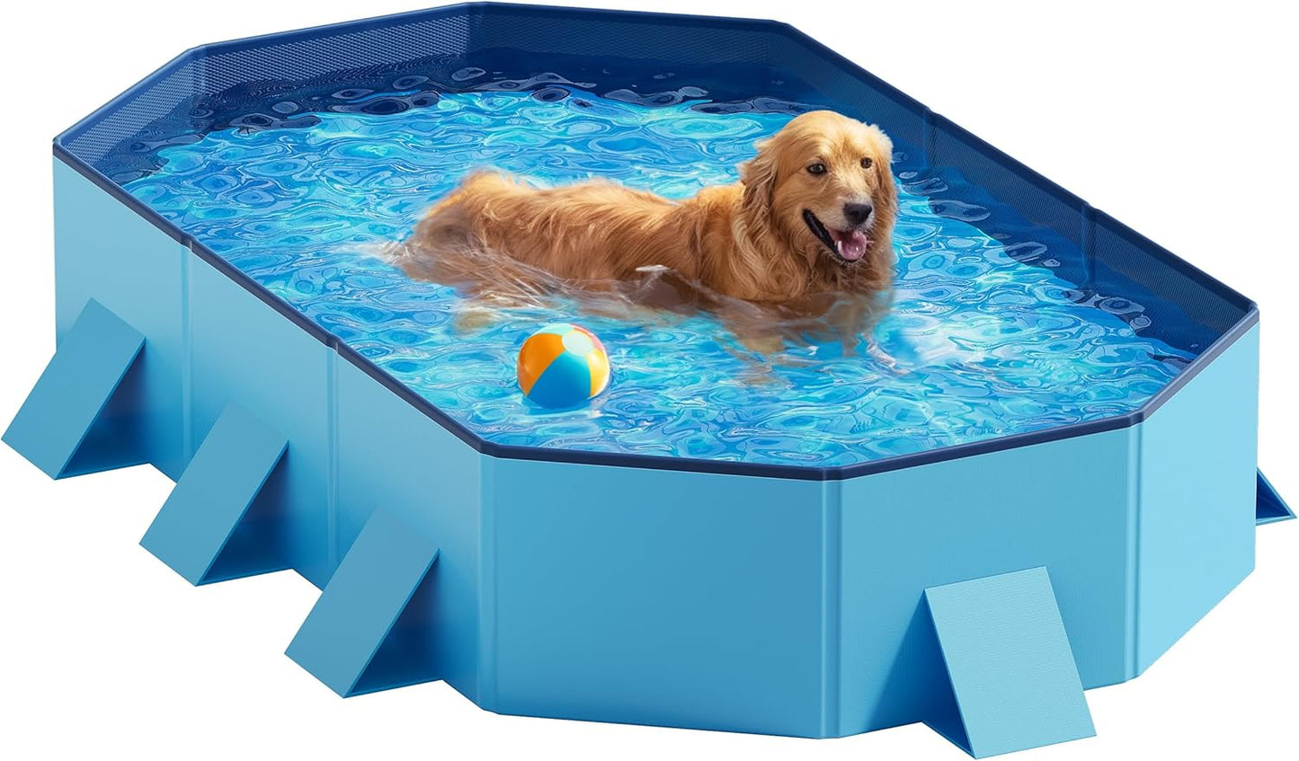 Peteast Foldable Dog Pool - Extra Large 71in Portable Bath Tub