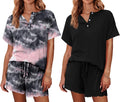 Ekouaer Womens Pajama Sets 2 Pack Short Sleeve Shorts - Soft Summer is
