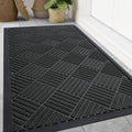 Smiry Front Door Mat 47x32 - Heavy Duty Outdoor Indoor Doormat