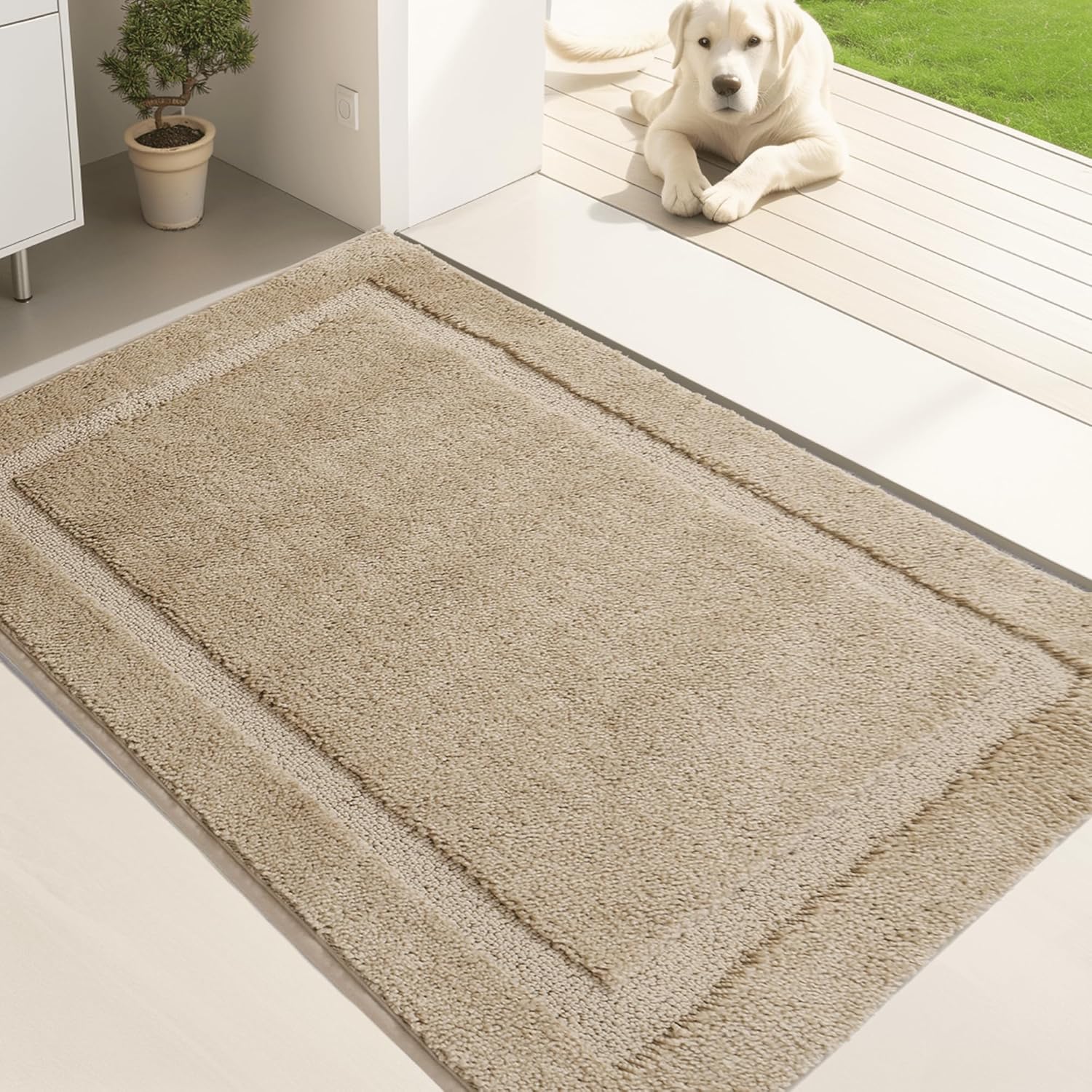 Door Mat Indoor Entrance Rug with Non-Slip Rubber Backing