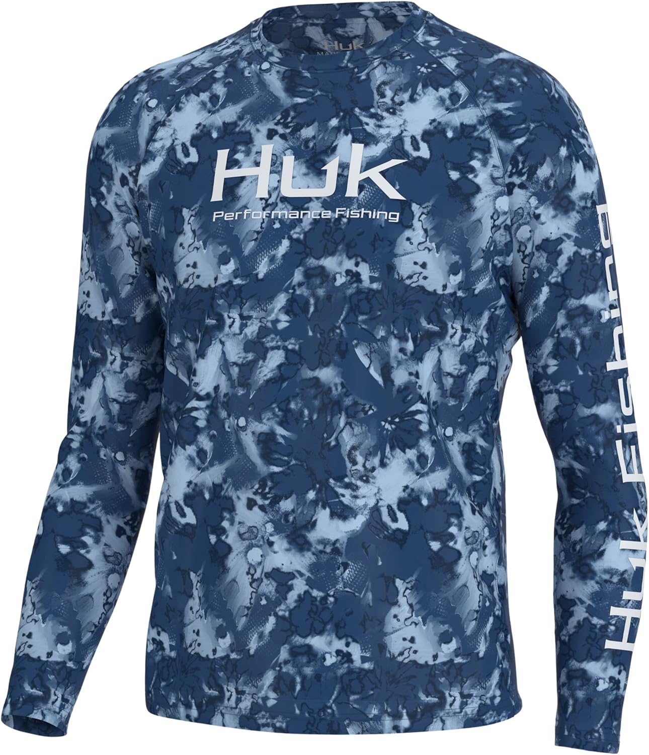 HUK Mens Pursuit Crew Long Sleeve Shirt for Fishing Comfort