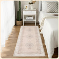 Istana Hallway Runner Rug 2.5x8 Beige Entryway Rug - Washable Non Slip