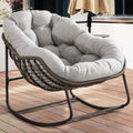 Outdoor Patio Rocking Chairs Oversized Papasan Rock Chair - Spacious