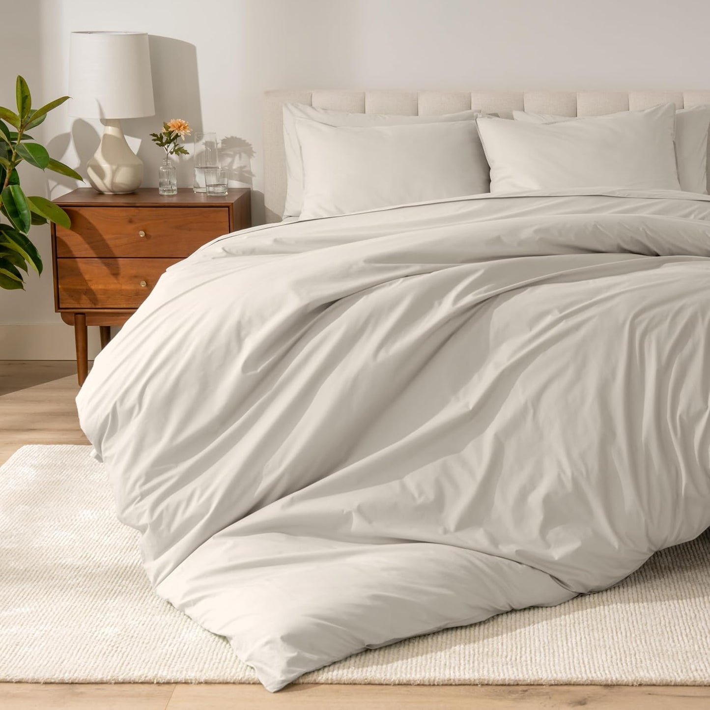 Bare Home Organic Cotton Full Duvet Cover Set - Lightweight Comfort