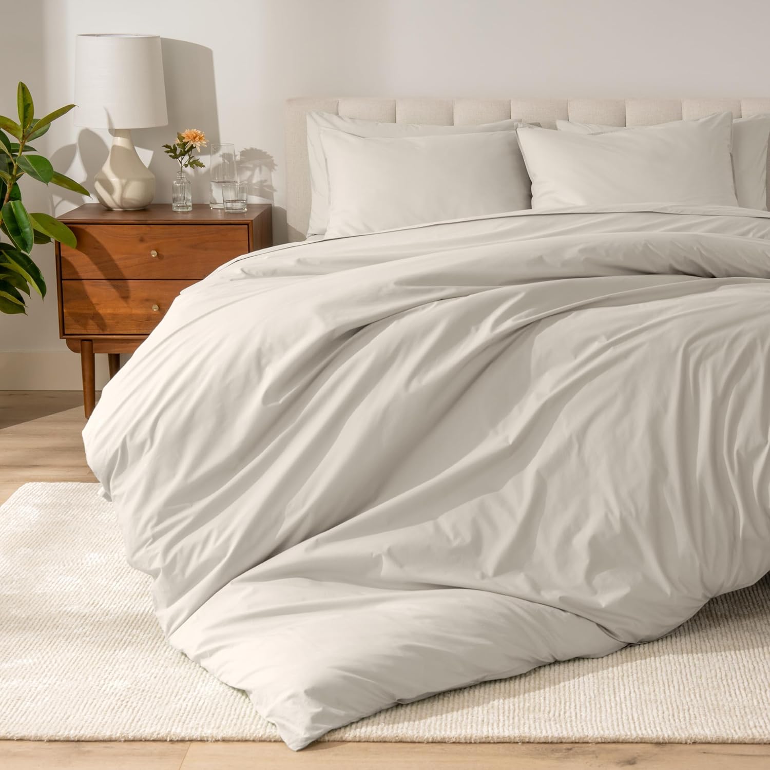 Bare Home Organic Cotton Full Duvet Cover Set - Lightweight Comfort