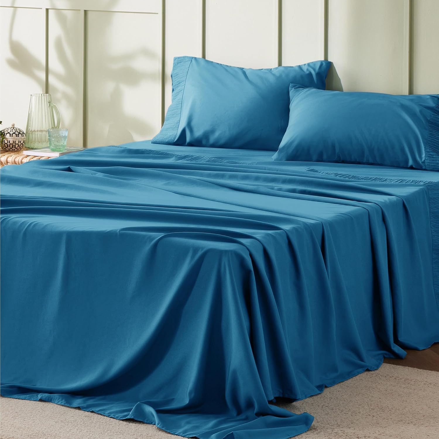 Bedsure Queen Sheet Set - Soft Cooling Sheets for Comfort
