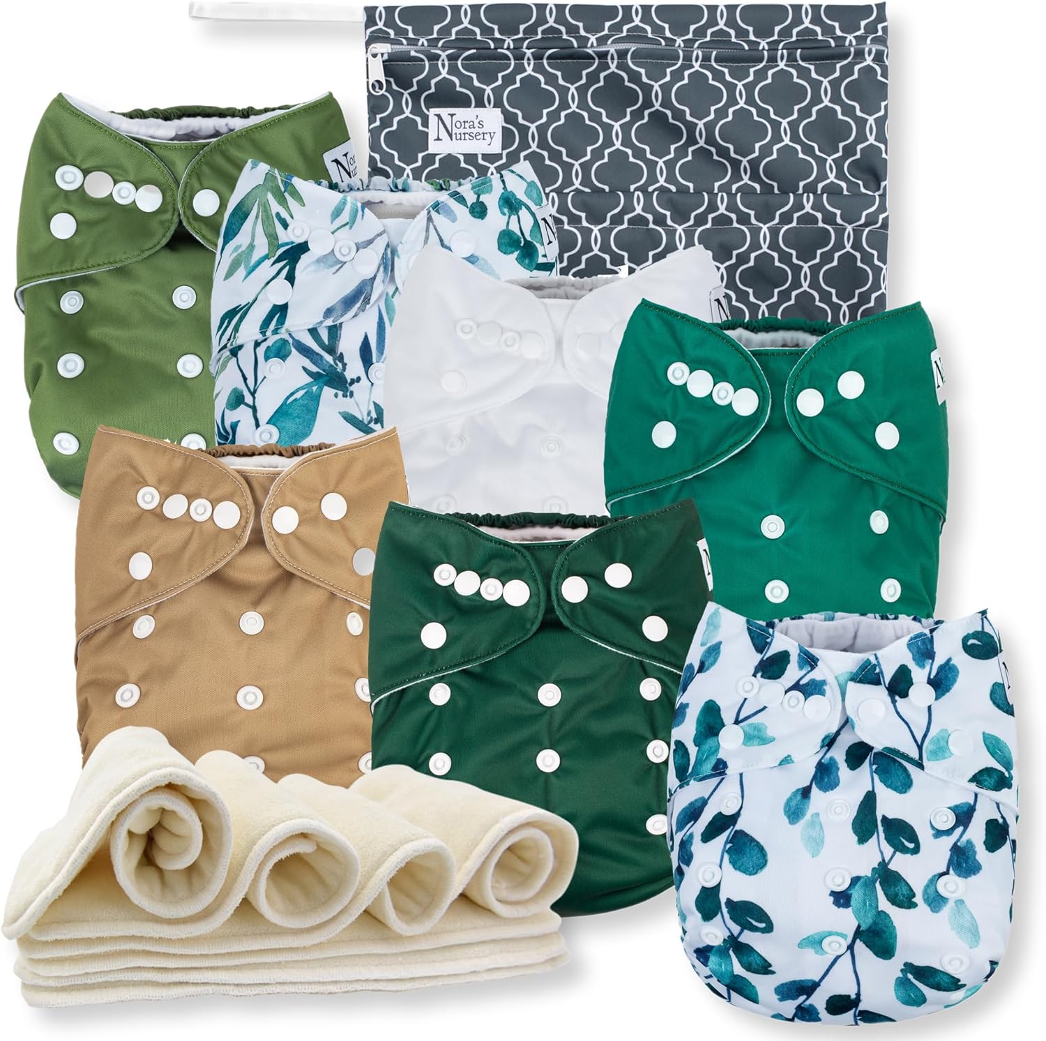 Nora's Nursery Morning Dew Cloth Diapers Set for Newborns & Toddlers