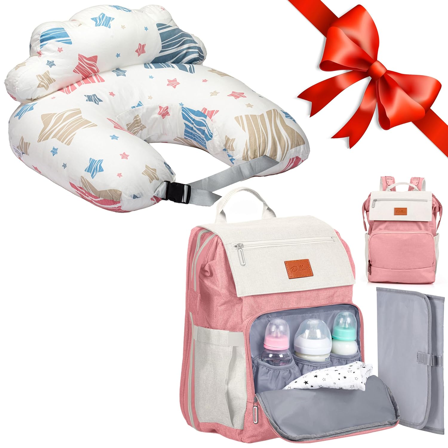 PILLANI Nursing Pillow & Diaper Bag Set