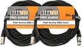Gearlux DMX Cable 3-Pin Male to Female 50 ft - 2 Pack