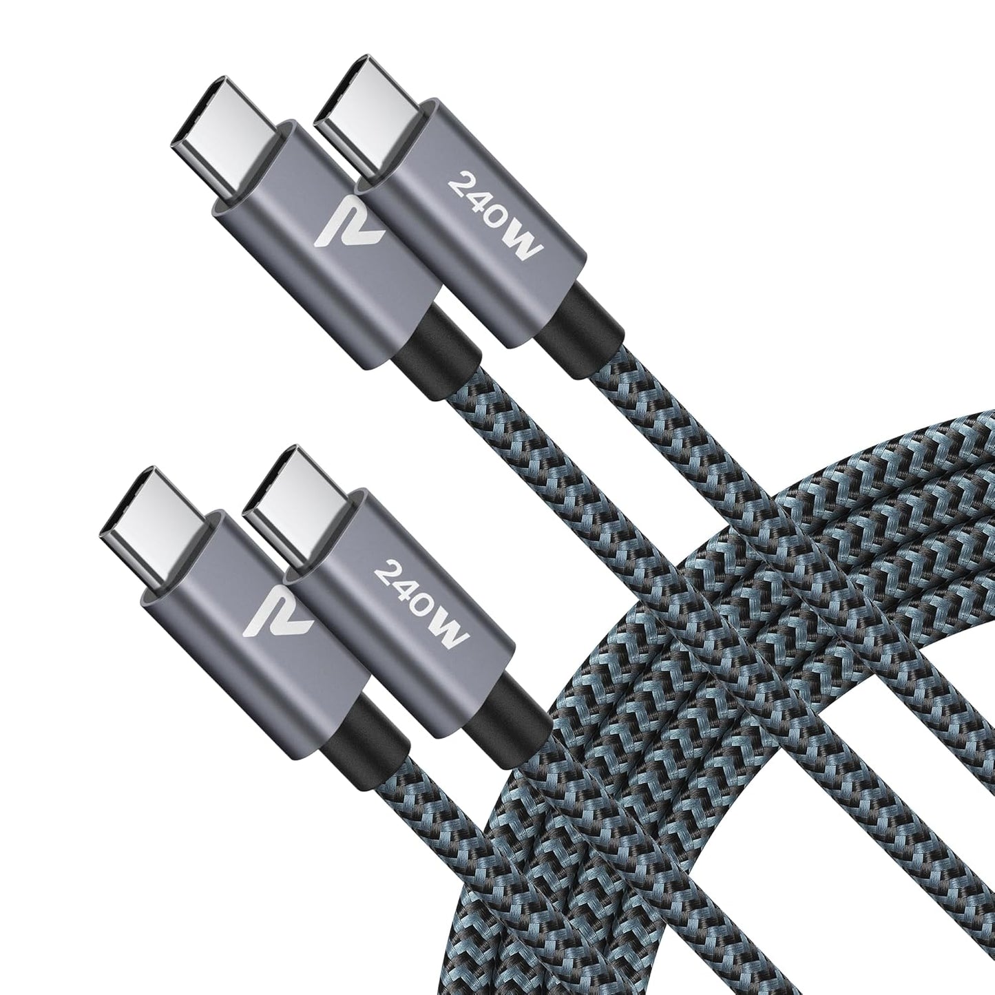 Fast Charge USB C Cable Duo- iPhone 15, Samsung S24, MacBook Pro