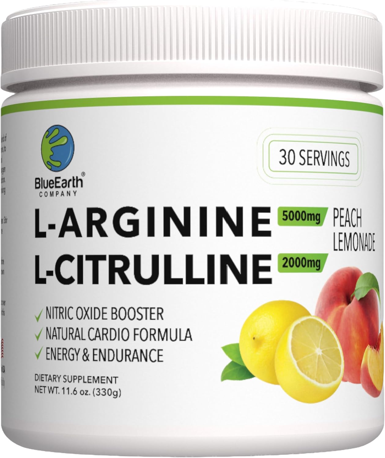 L-Arginine 5000mg + L-Citrulline 2000mg Complex Powder Supplement