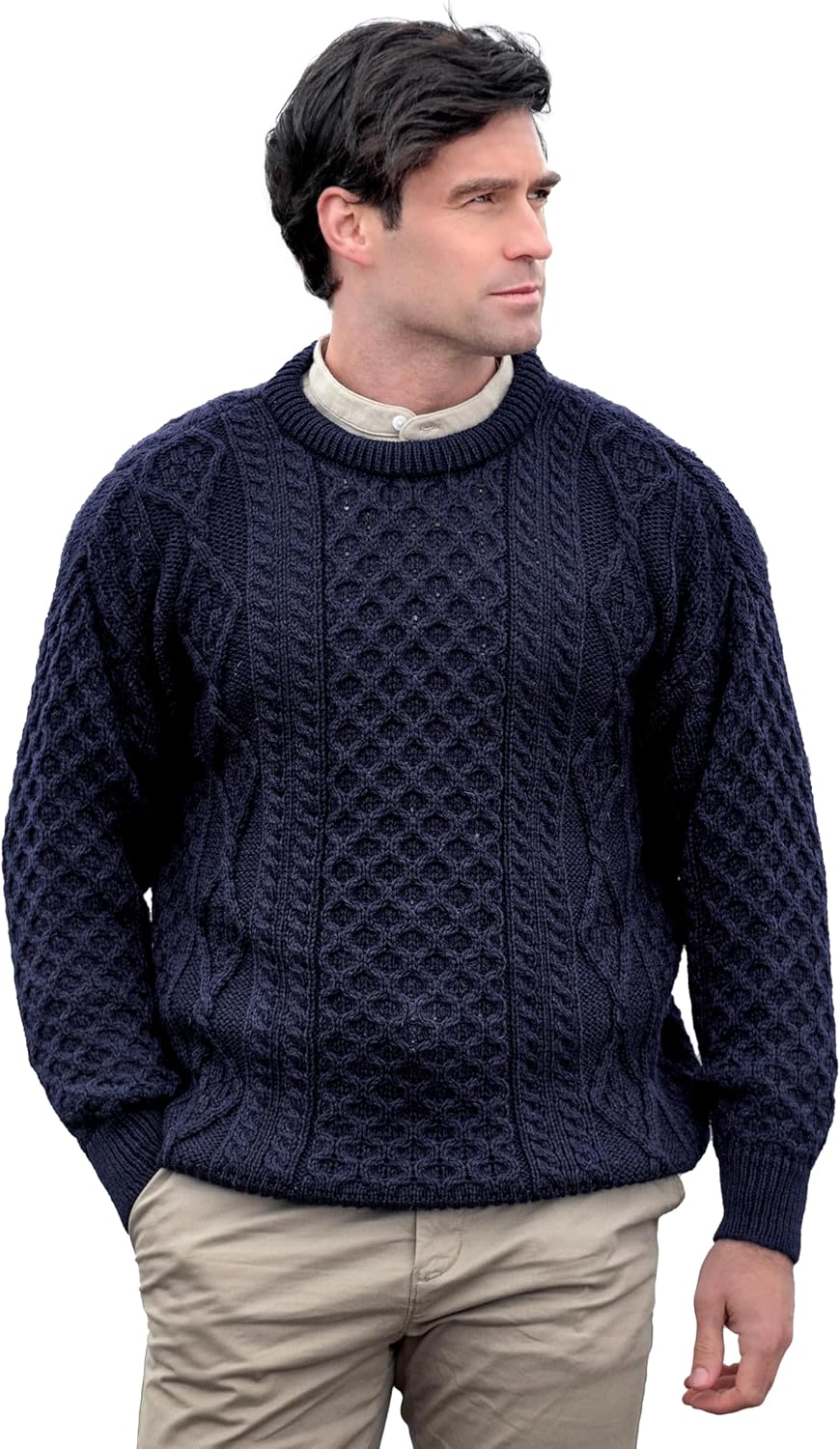 Aran Crafts Irish Soft Cable Knitted Crew Neck Sweater Review
