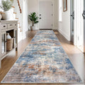 Abstract Runner Rug 3x14 ft - Washable Non Slip Hallway Runner