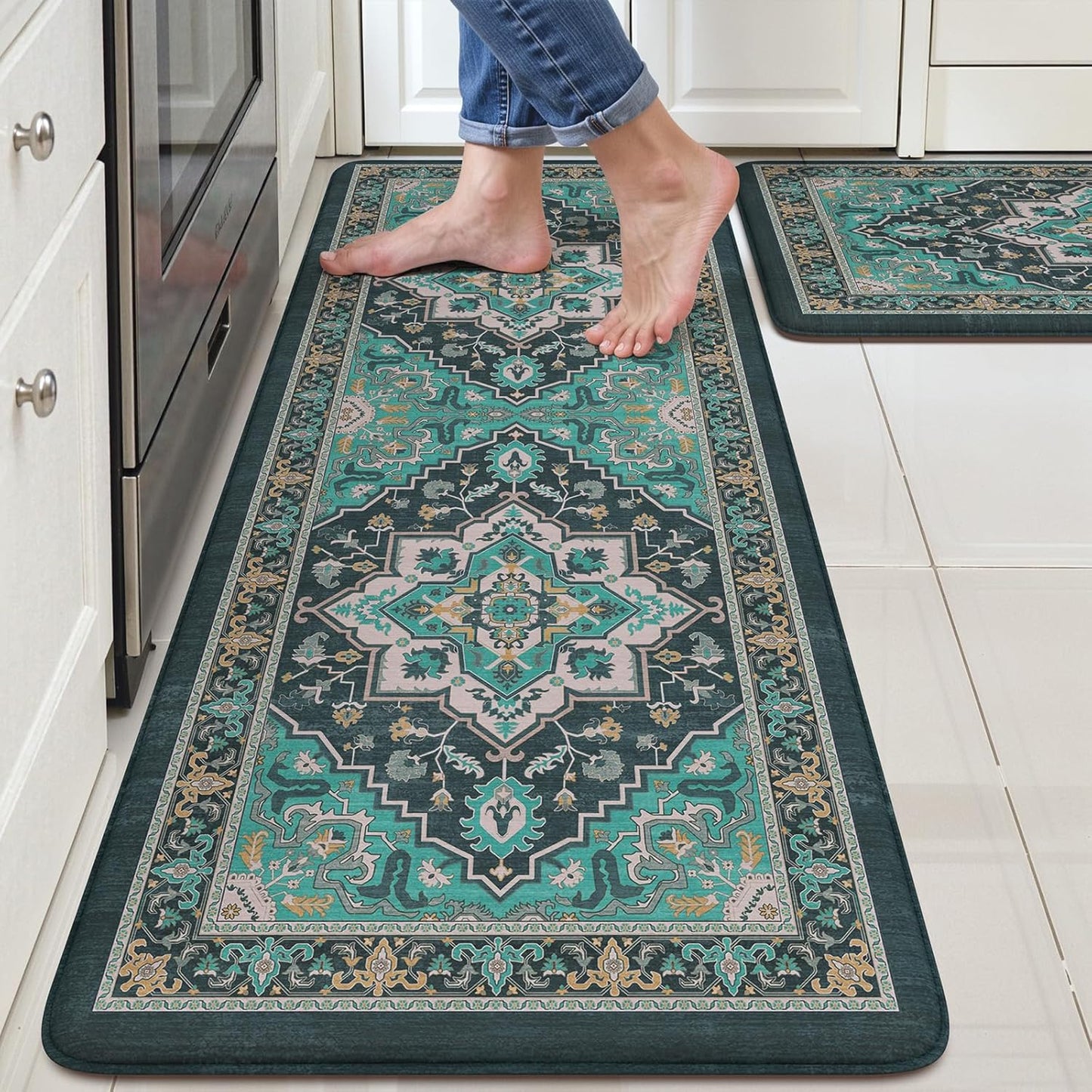 Cushioned Anti Fatigue Kitchen Mats 2PCS for Comfort & Safety