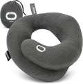 Large Travel Neck Pillow for Airplane - Double Support Gray