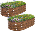 Galvanized Raised Garden Bed 4x2x1ft - Durable Metal Planter (2-pack)
