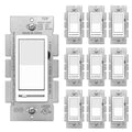 Dimmer Light Switch 10 Pack - Slide Dimmer for LED, CFL, Incandescent