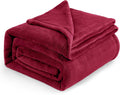 Flannel Fleece Luxury Blanket Red Queen 90x90 - Cozy Lightweight Plush