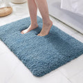 Blue Bathroom Rug 36in x 24in - Plush Non Slip Absorbent Bath Mat