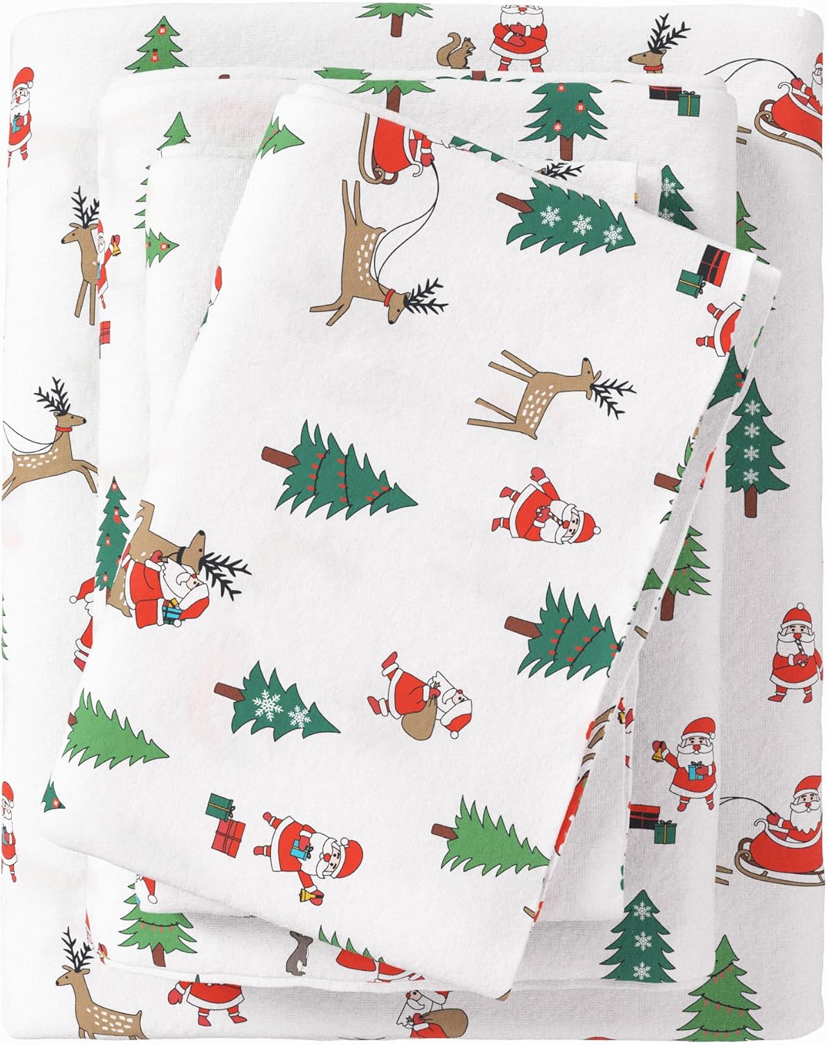 Great Bay Home Christmas Flannel Sheet Set for Cozy Winter Nights
