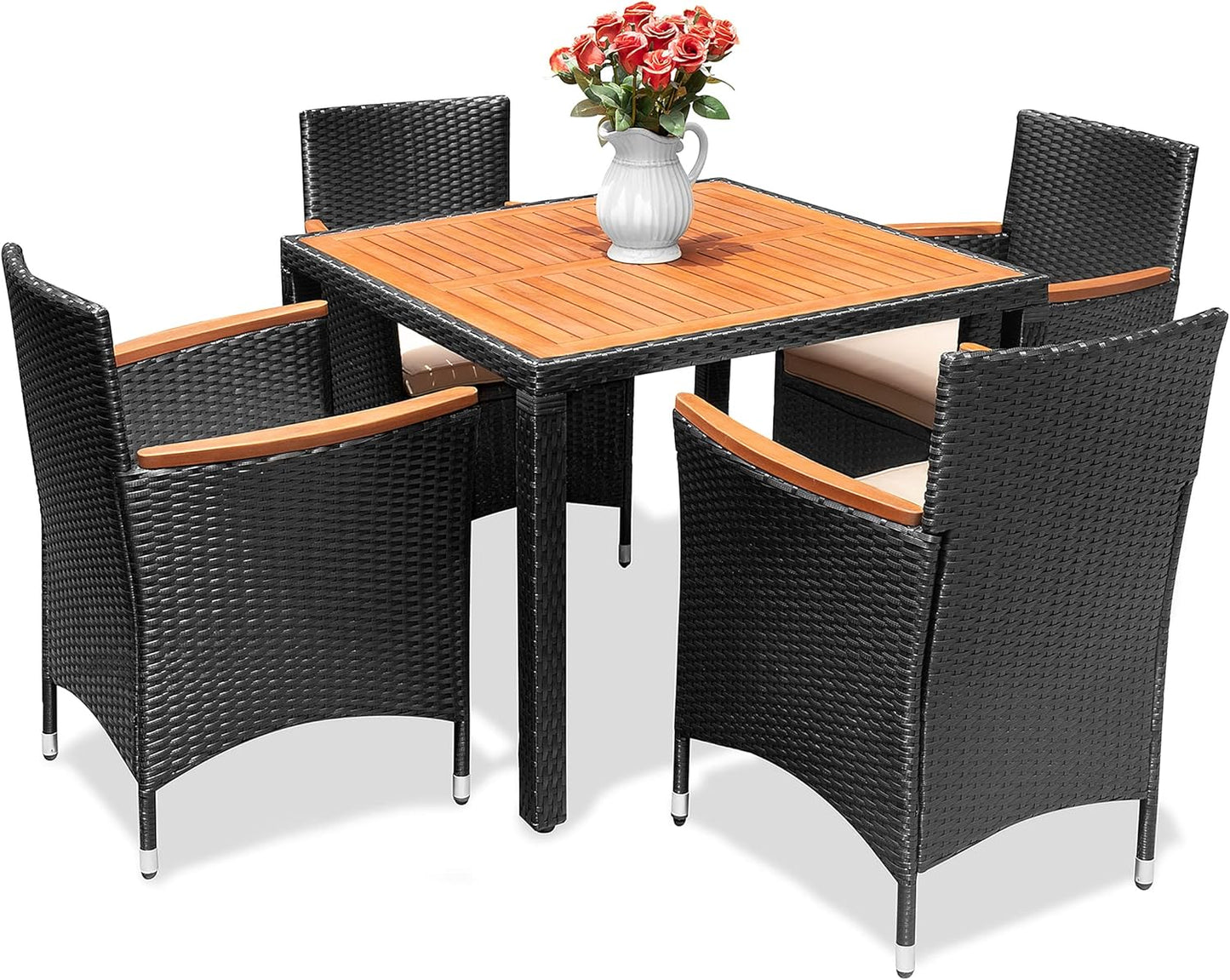 Flamaker 5 Piece Patio Dining Set for Outdoor Relaxation