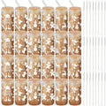 24 Set Christmas Glass Cups 16 oz Holiday Drinking Glasses - Party