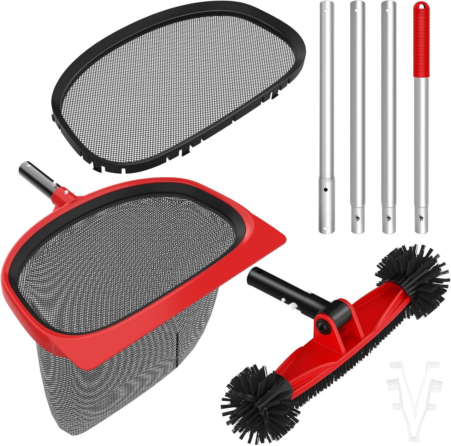 Professional Swimming Pool Cleaning Kit with 5.7 Feet Pole