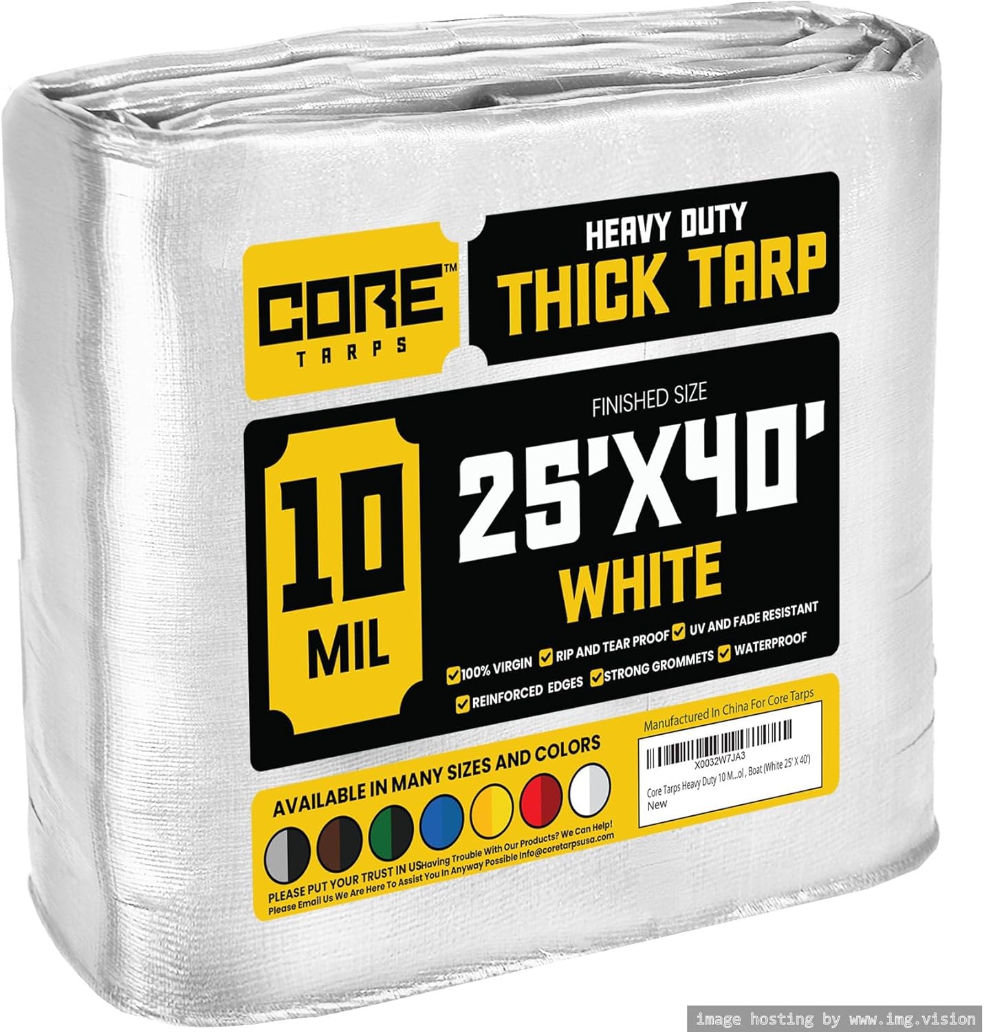 Heavy Duty 10 Mil Tarp Cover for All Weather Protection