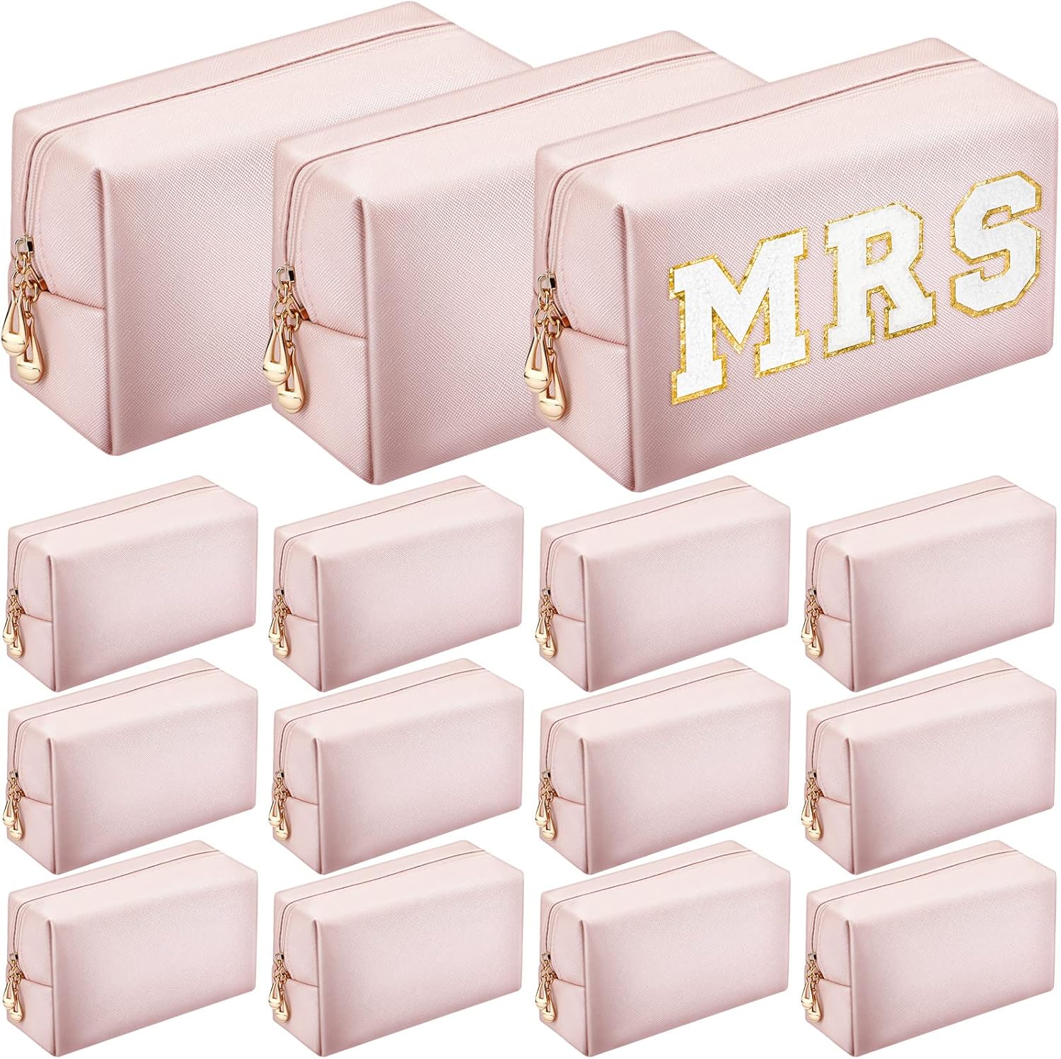 Kigeli 15 Pcs Aesthetic Makeup Bags for Travel and Storage