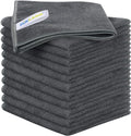 SINLAND Microfiber: Super Absorbent Dish Cloths 12x12 12pk Grey