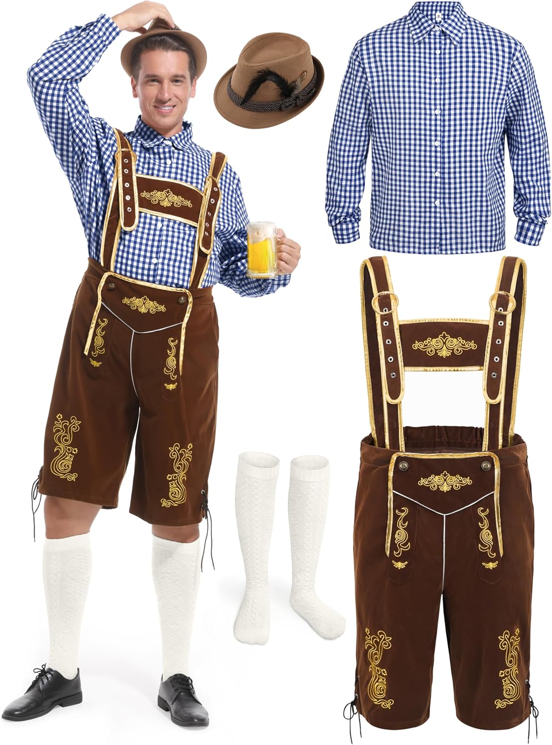 Authentic Bavarian Lederhosen Set for Oktoberfest Celebrations