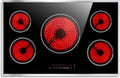 36 Inch Electric Cooktop with 5 Burners and Slide Control