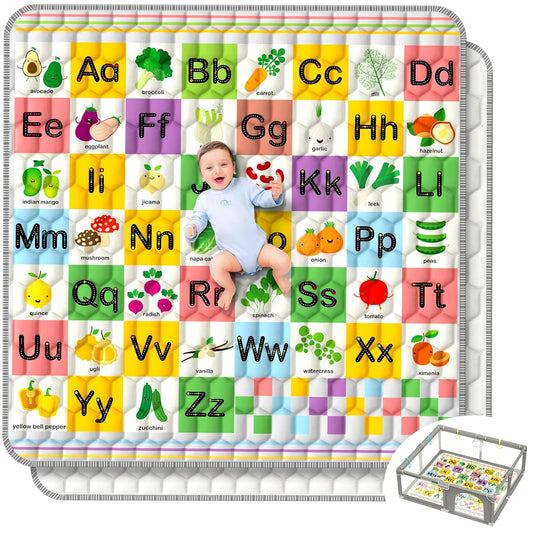 Gimars Cute Padded Play Mat: Non-Slip & Washable