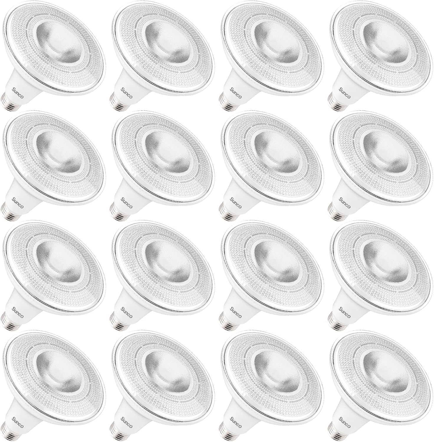 Sunco 16 Pack Outdoor Flood Light Bulb LED PAR38 for Security