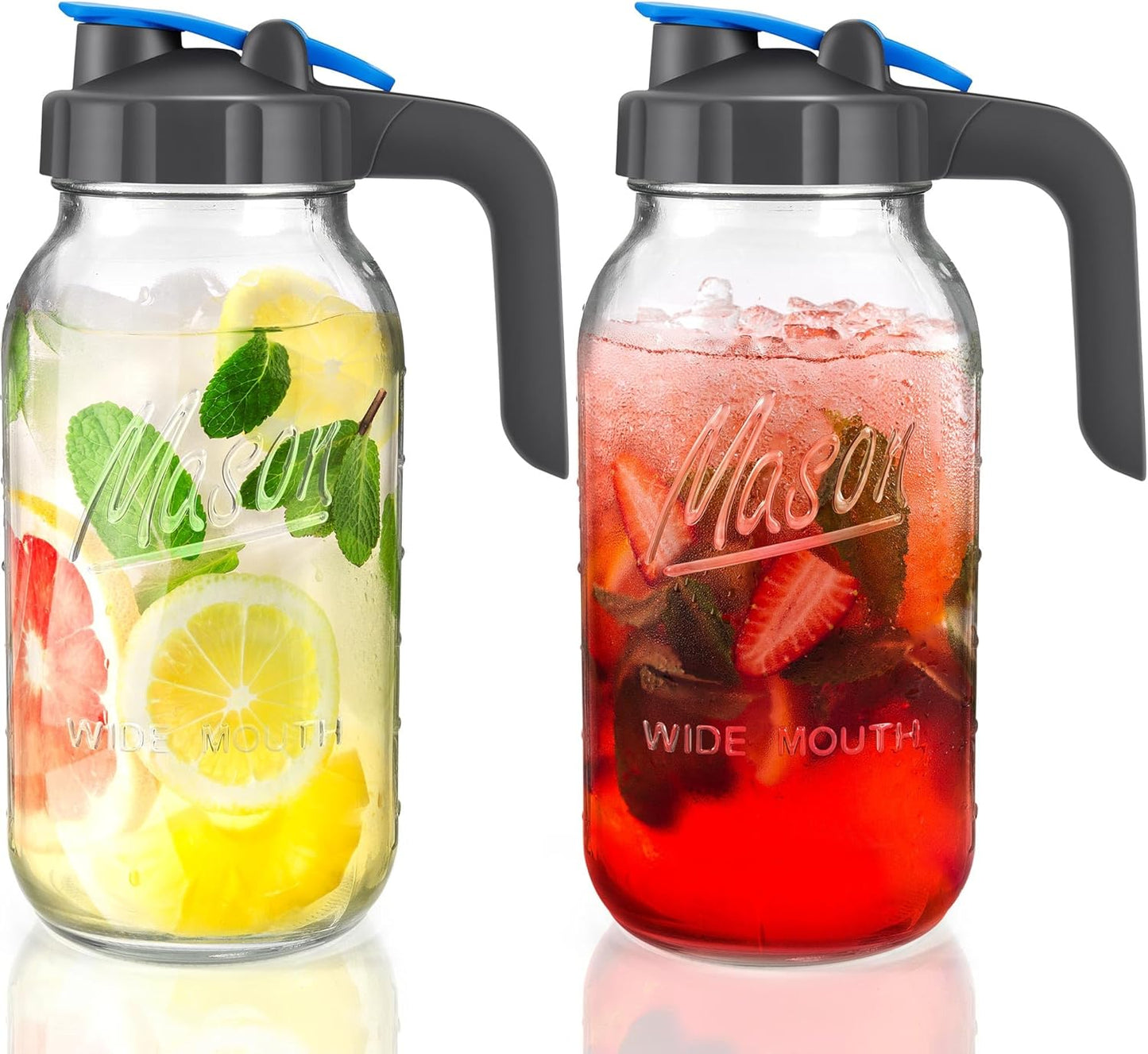 64 oz Sun Tea Pitcher Set for Iced Beverages and More