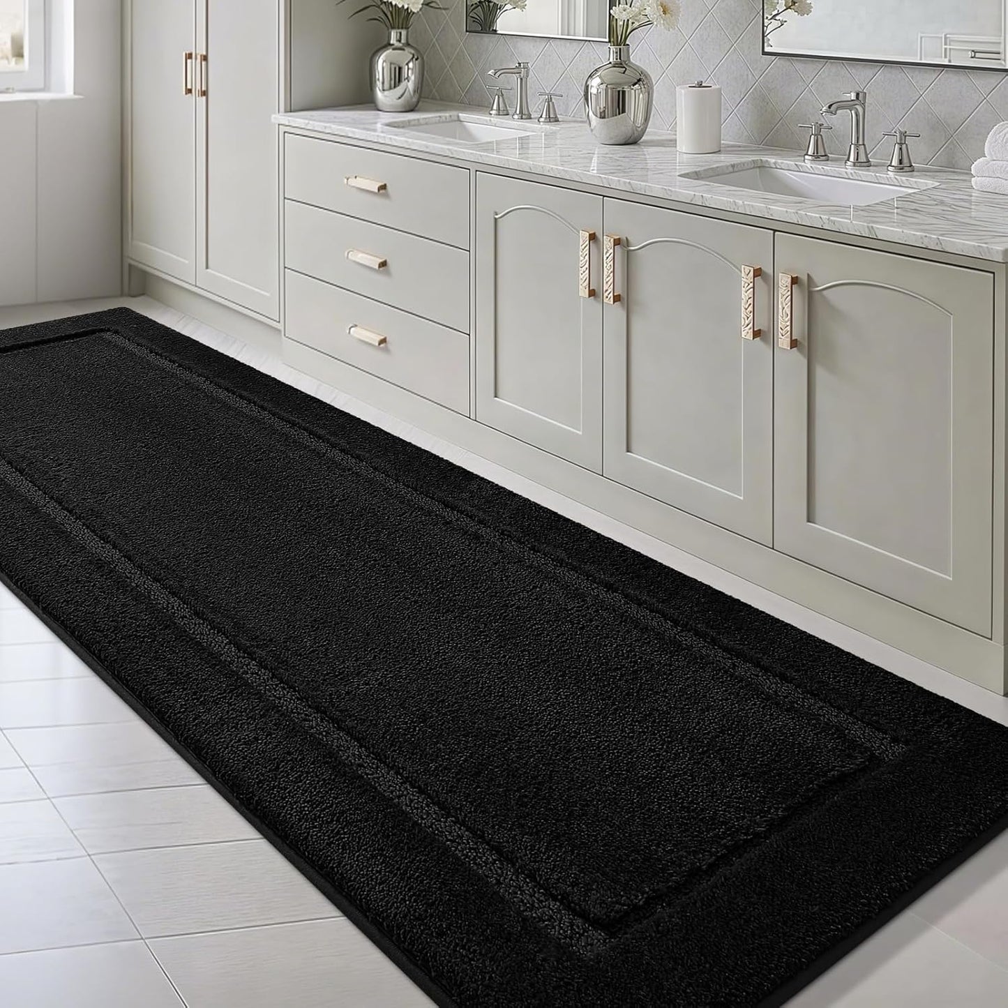 Ultra Soft Plush Bathroom Rugs 59in x 20in for Luxurious Comfort