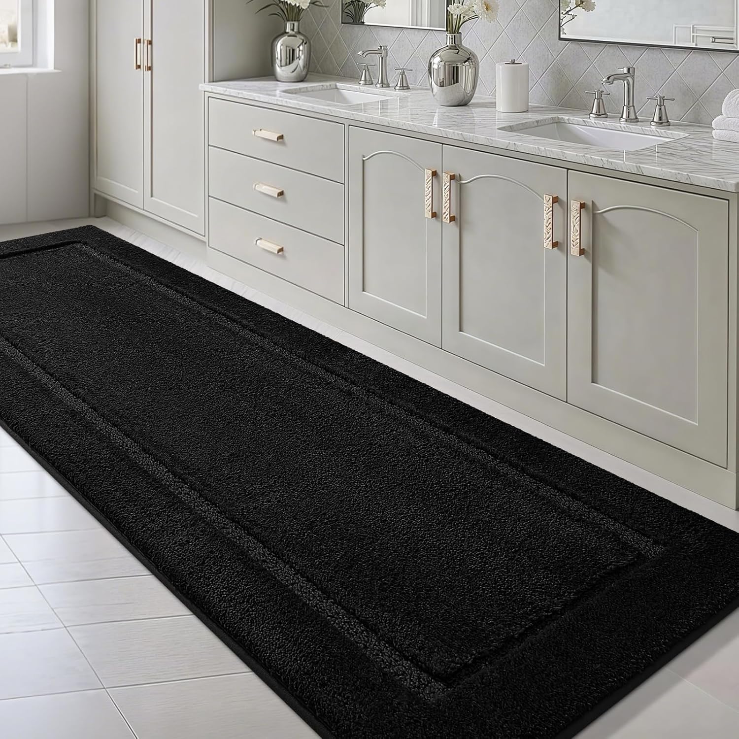 Ultra Soft Plush Bathroom Rugs 59in x 20in for Luxurious Comfort