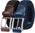BULLIANT Belt for Men 2Pack - Stretch Braided Web Belt for Comfort