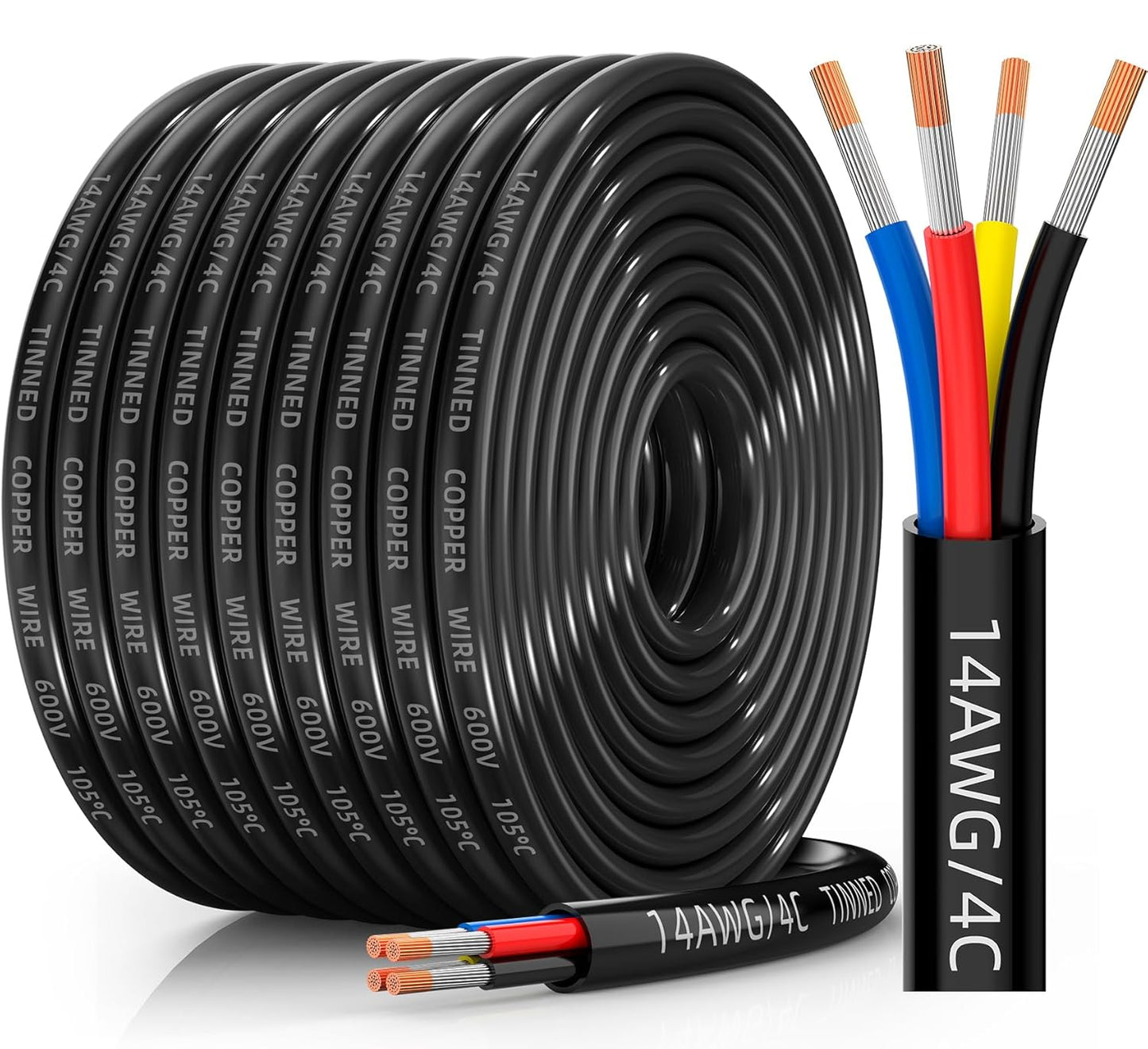 14 Gauge Wire 4 Conductor Electrical Wire for Versatile Use