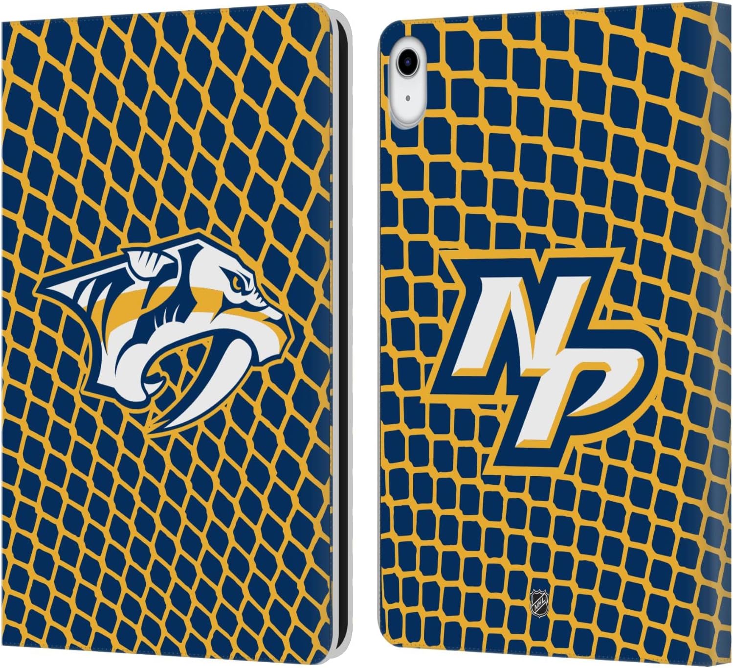 NHL Net Pattern Leather Wallet Case for Apple iPad 10.9 2022/2025