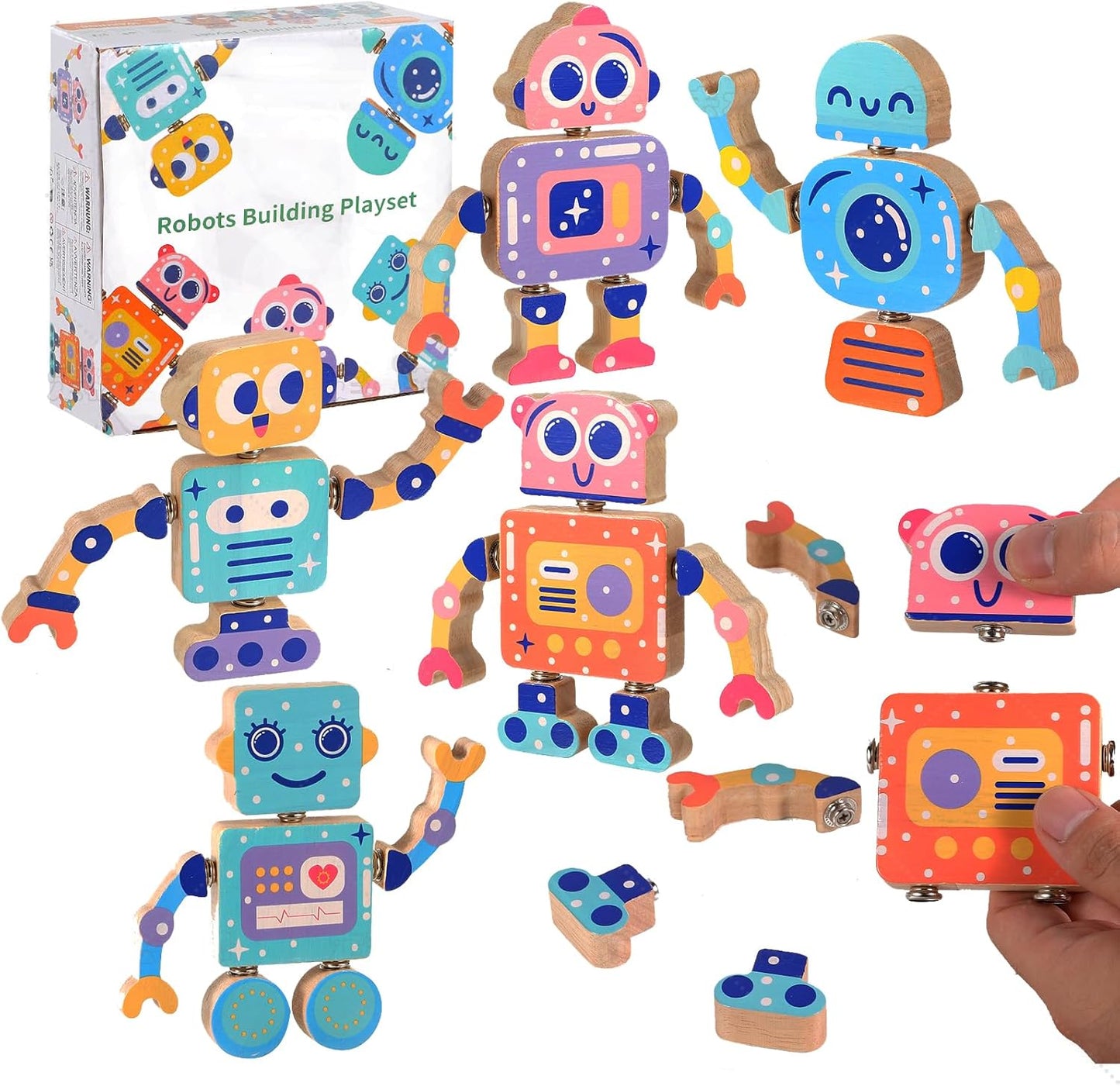 Montessori Robot Building Set for Kids 3-8