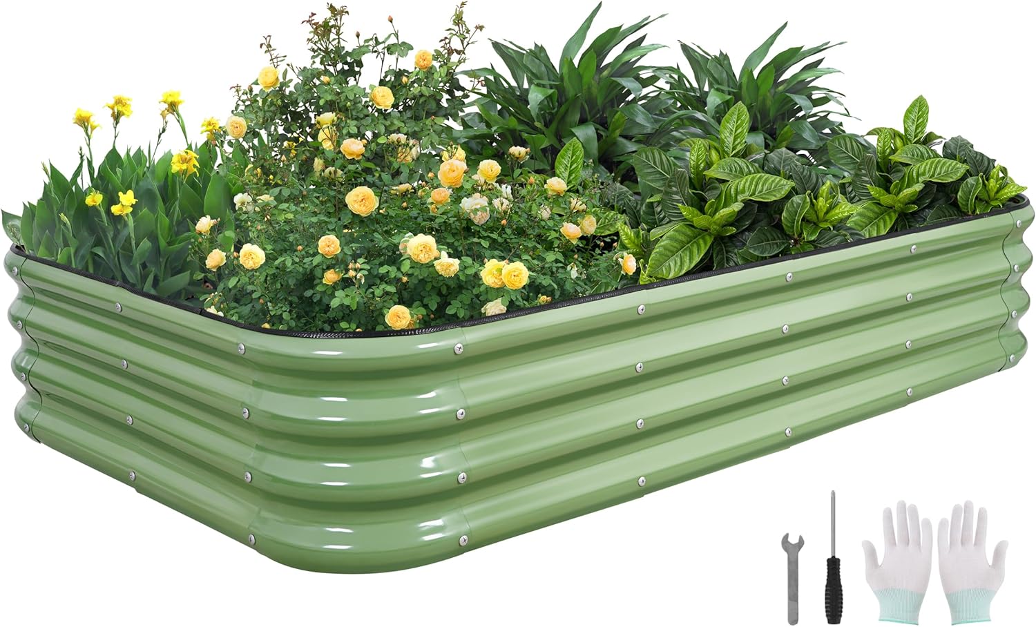 4-in-1 Modular Raised Garden Bed Kit for Versatile Gardening