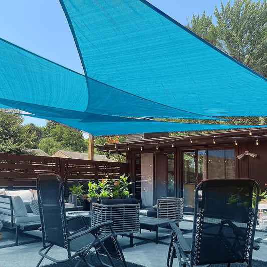 Custom Size Turquoise Blue Sun Shade Sail for Outdoor Spaces